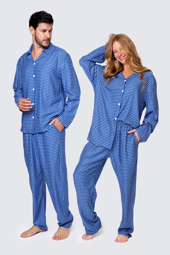 pijama c/ botões classico visco vichy