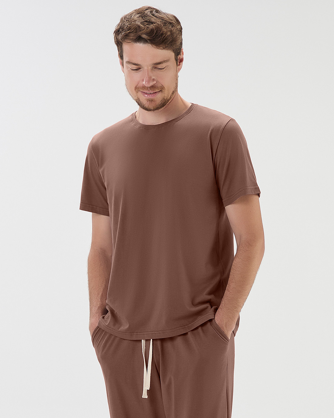 Pijama Masculino Manga Curta Com Calça