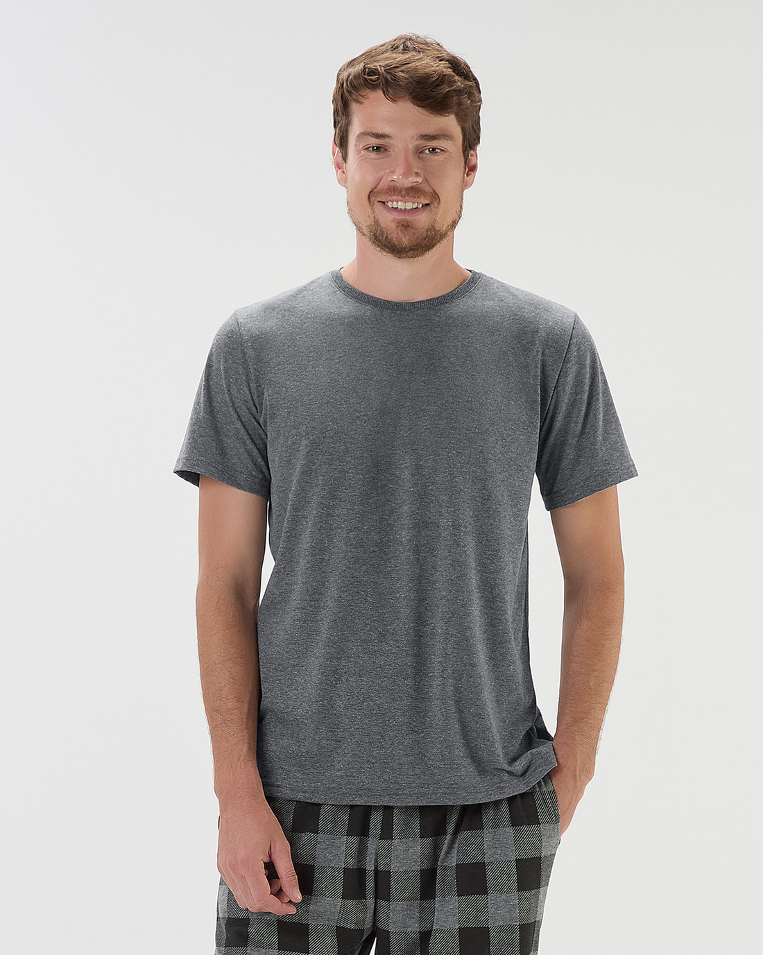 Pijama Masculino Manga Curta Com Calça