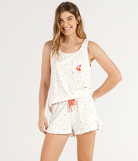 Pijama Feminino Regata Com Shorts
