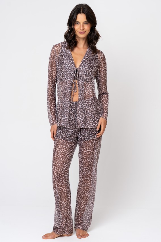 pijama estampado longo