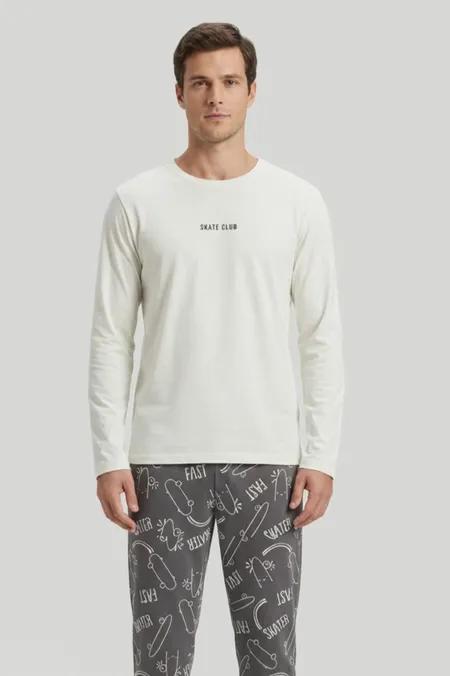Pijama Masculino Manga Longa Com Calça