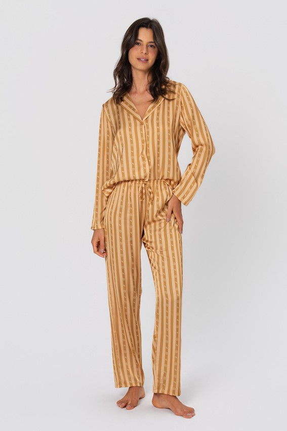 pijama longo estampa harry potter verão lufa lufa