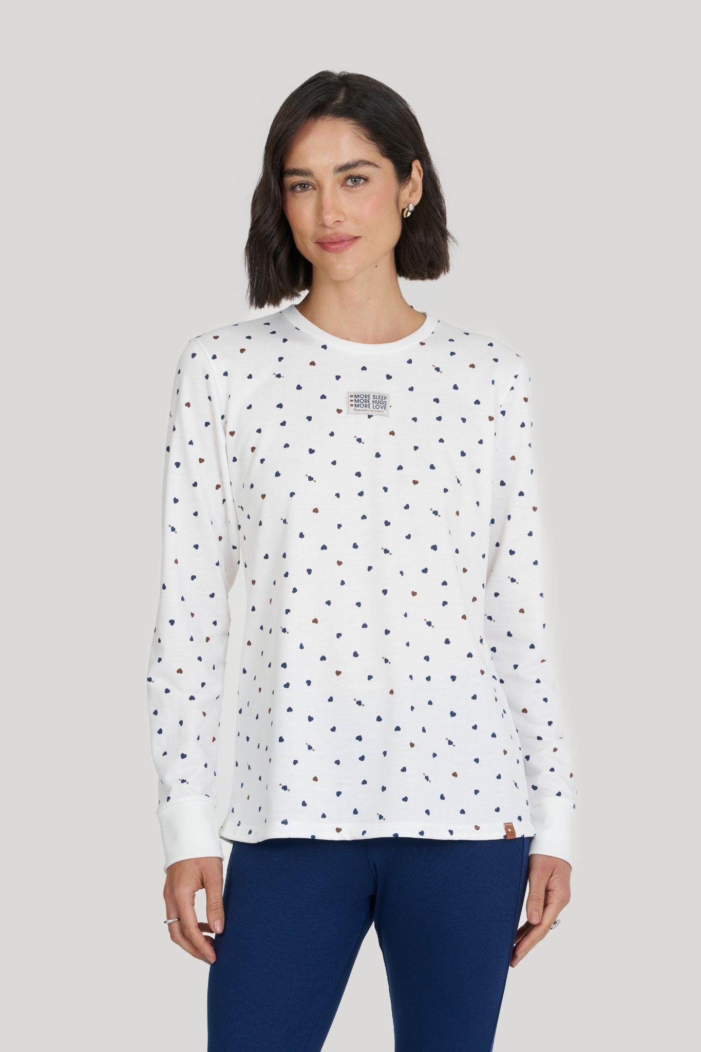 Pijama Feminino Manga Longa Com Calça
