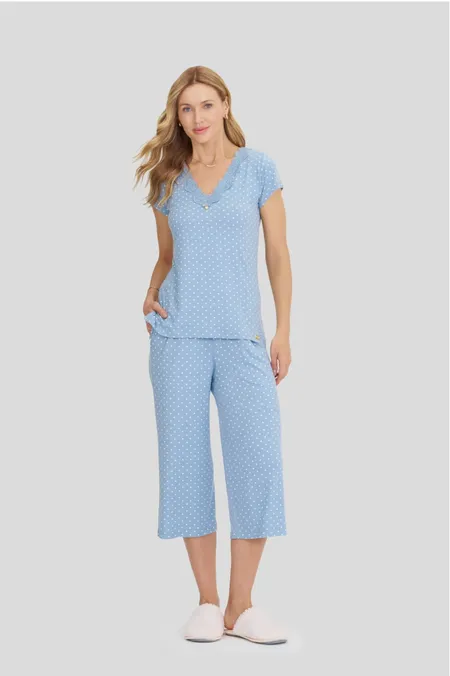 Pijama Feminino Pantacourt Amanhecer