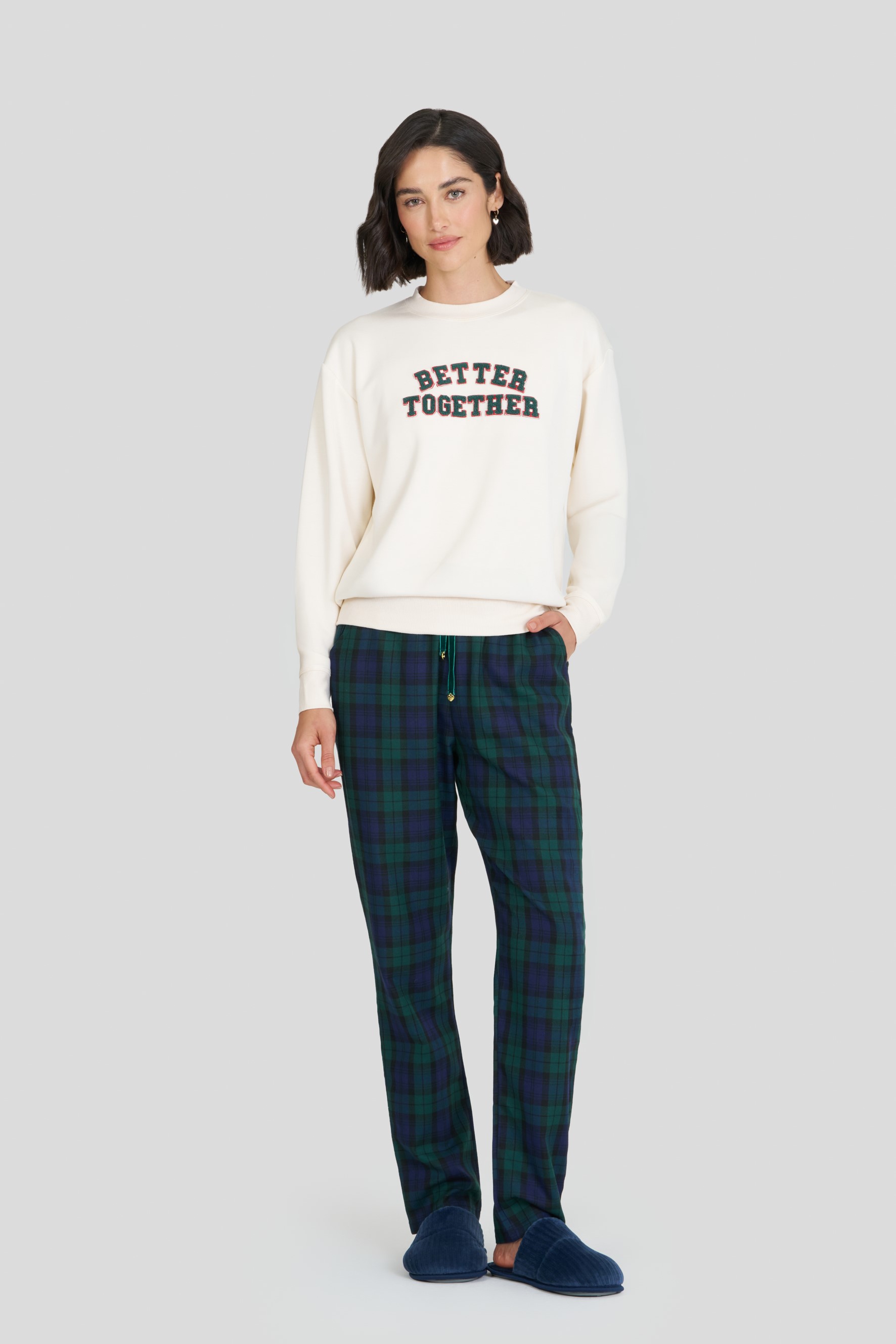 Pijama Feminino Manga Longa Com Calça