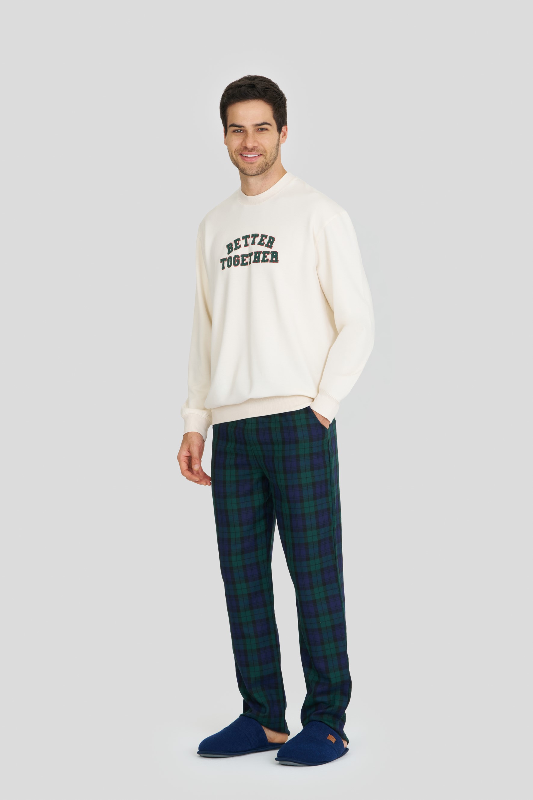 Pijama Masculino Manga Longa Com Calça