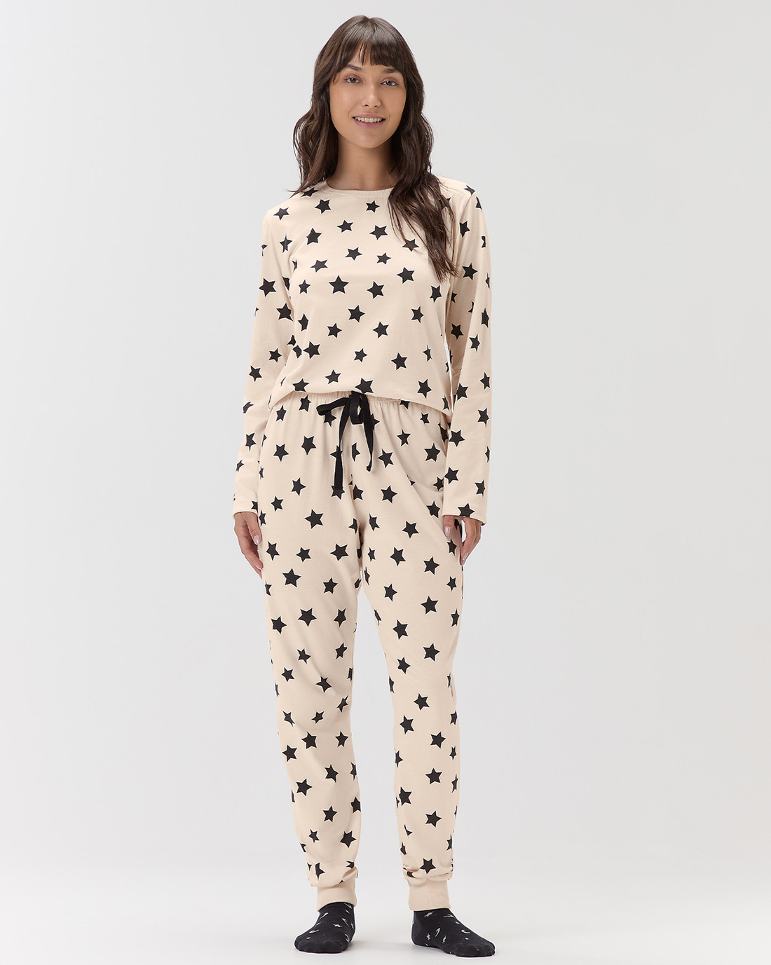 Pijama Feminino Manga Longa Com Calça