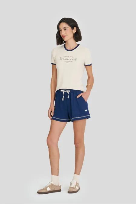 PIJAMA FEMININO MANGA CURTA COM SHORTS