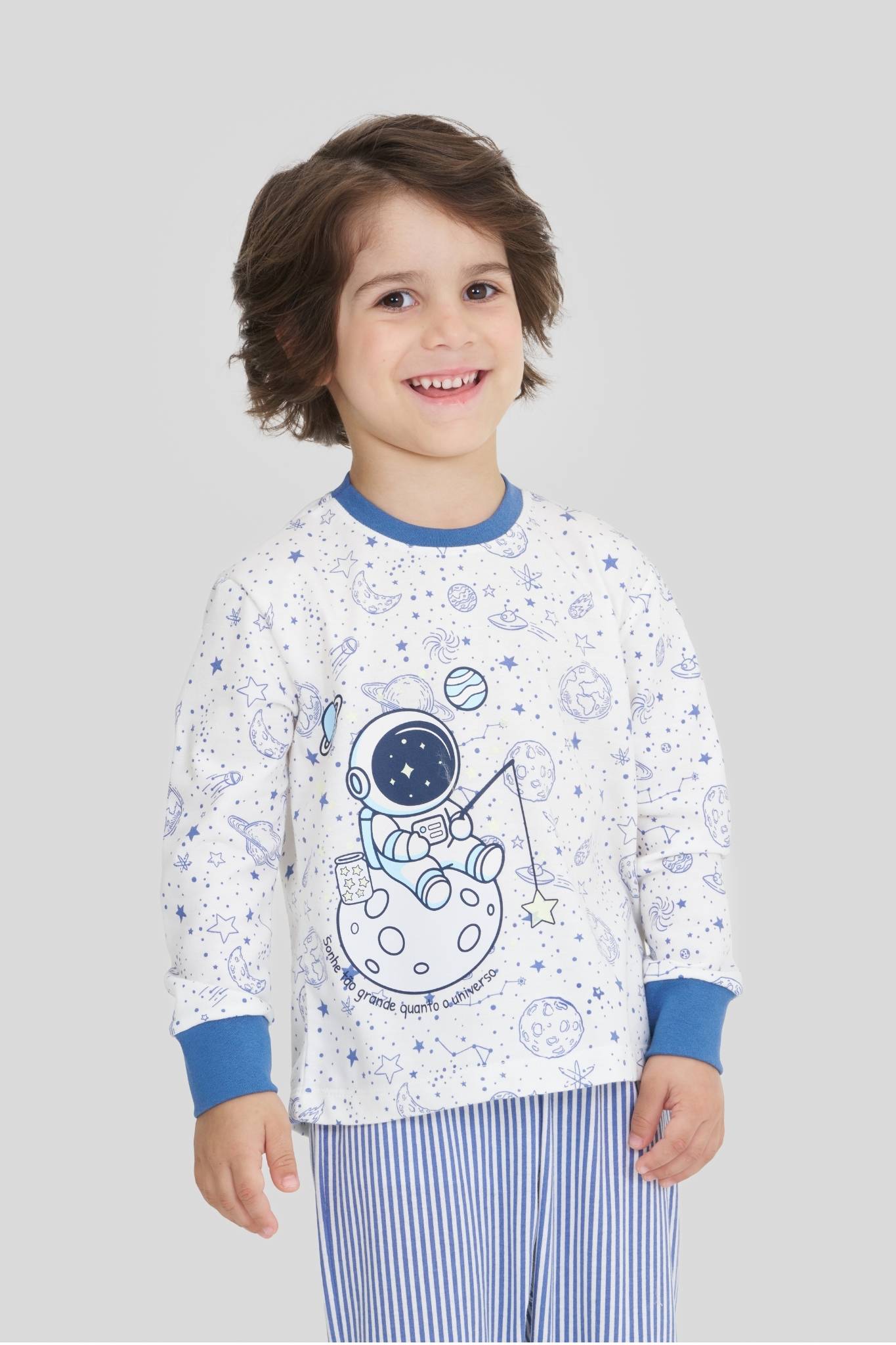 Pijama Feminino Manga Longa Com Calça