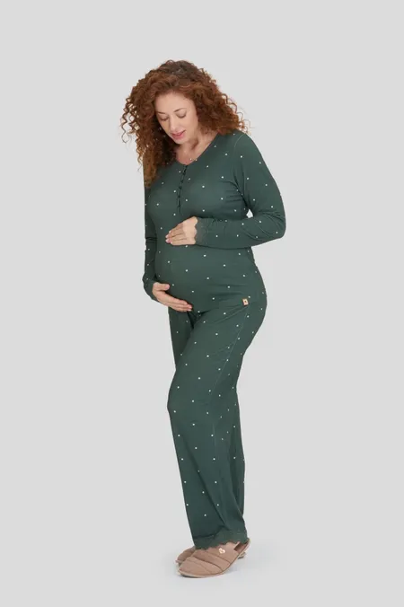 PIJAMA FEMININO MANGA LONGA COM CALÇA
