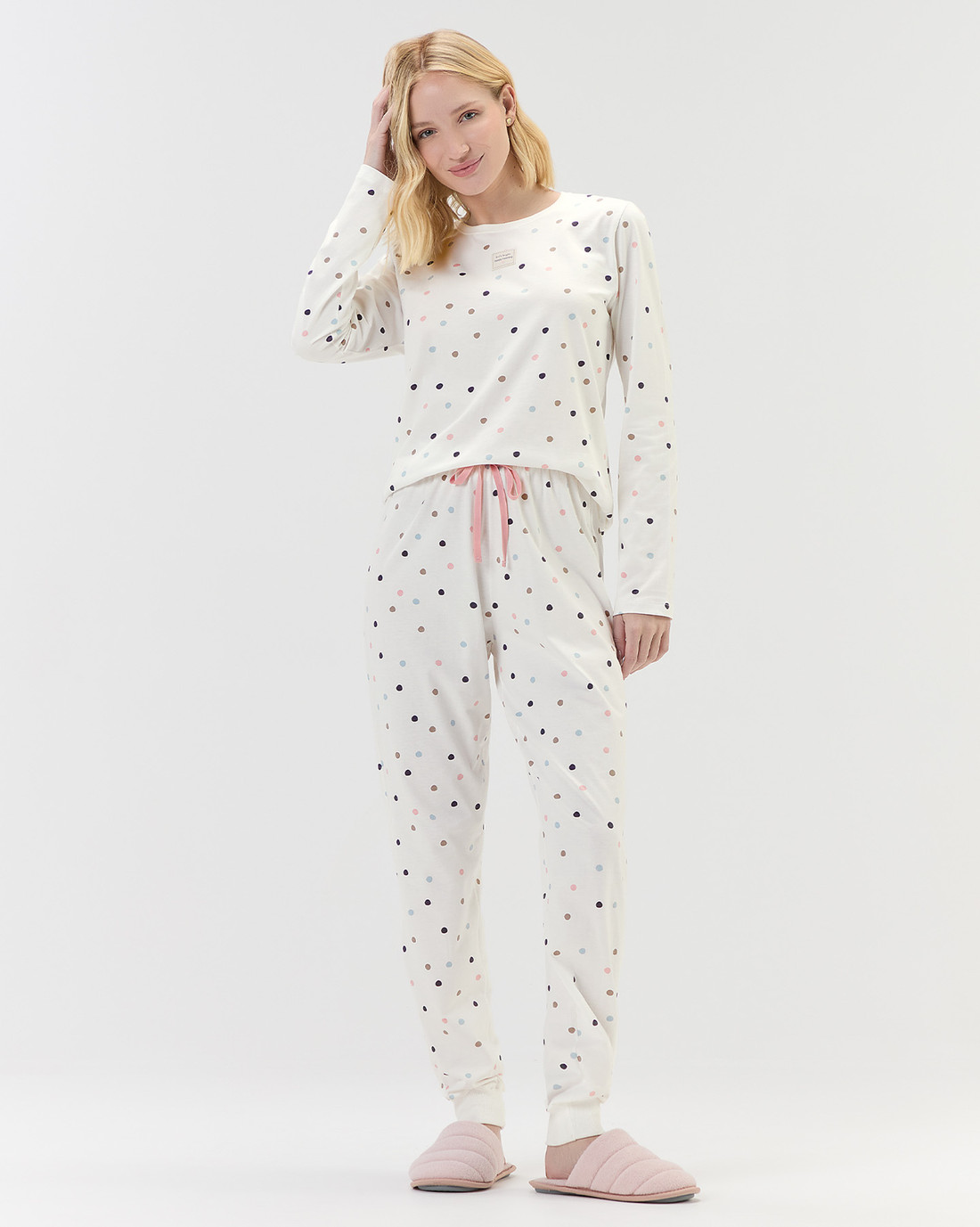 Pijama Feminino Manga Longa Com Calça