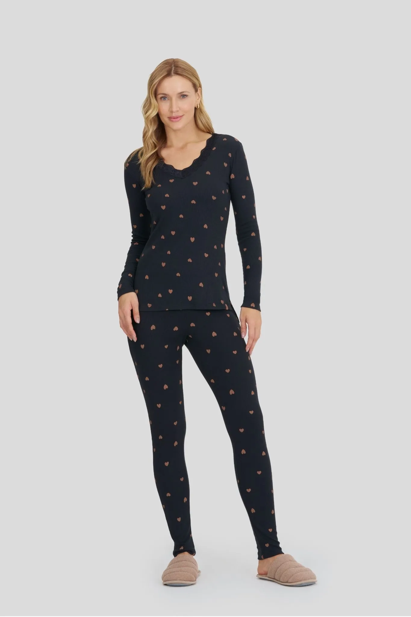 Pijama Feminino Manga Longa Com Calça