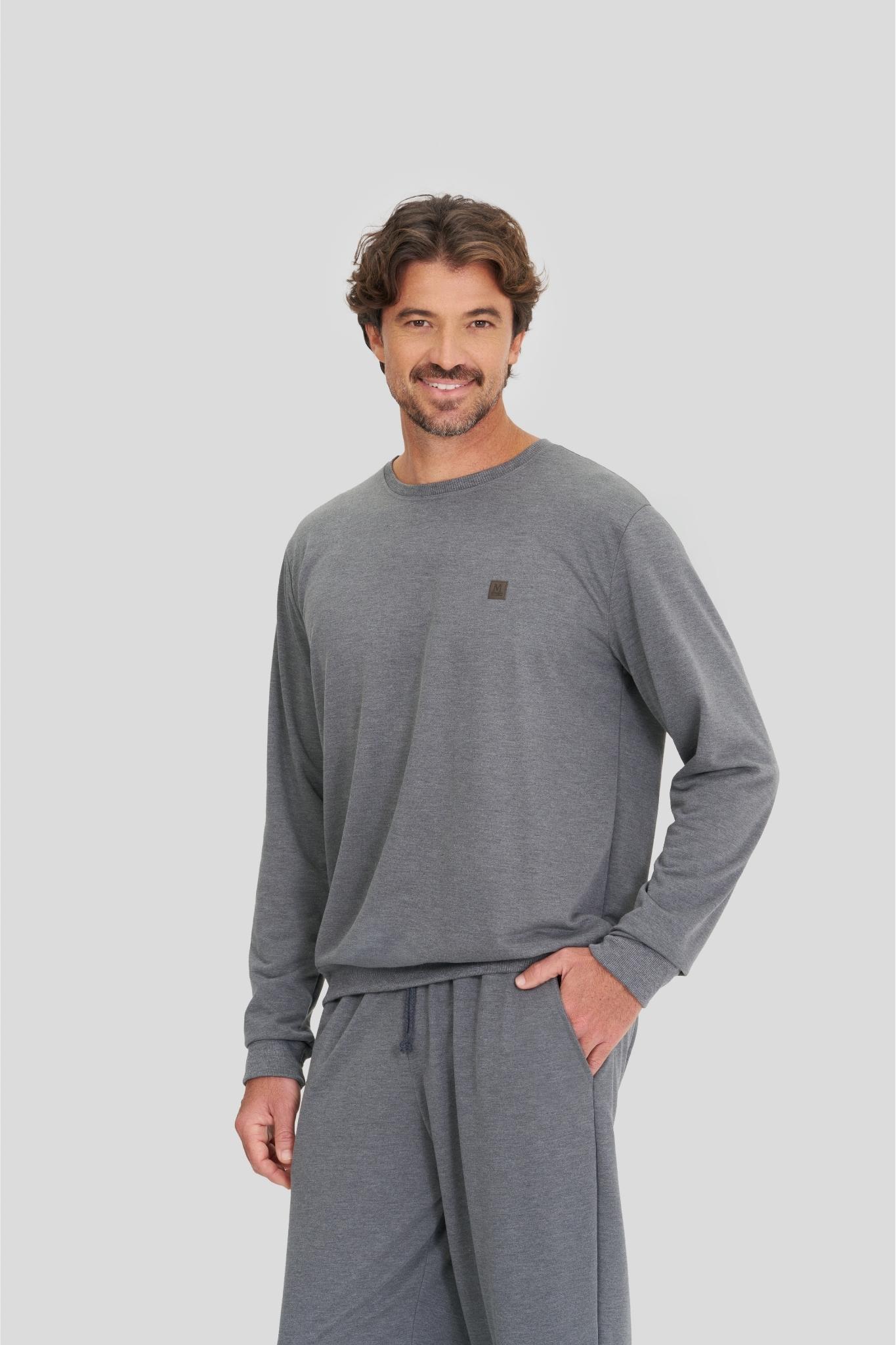 PIJAMA MASCULINO MANGA LONGA COM CALÇA