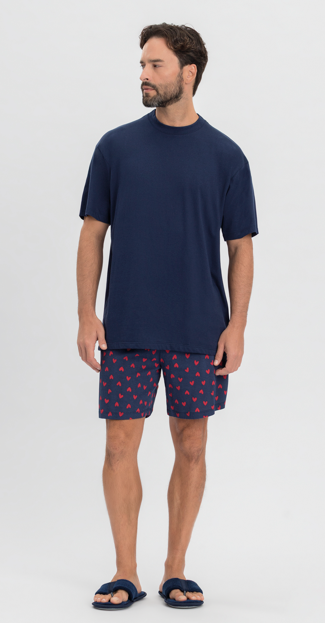 Pijama Masculino Manga Curta Com Samba Canção
